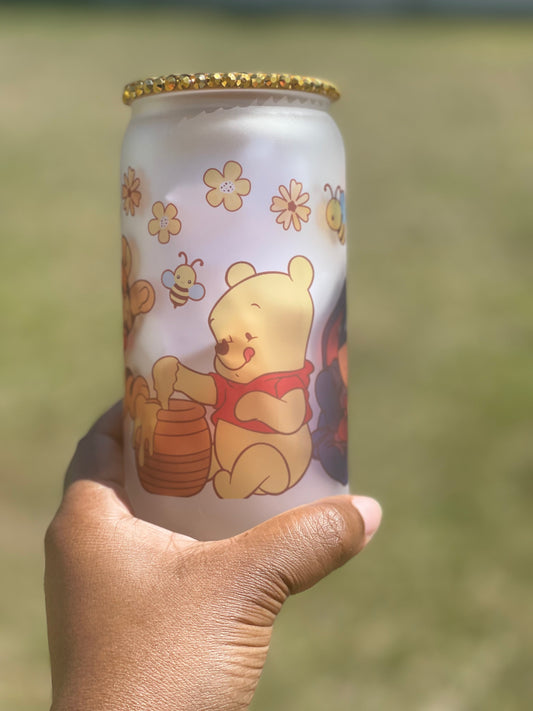 Pooh and Friends Glass Can